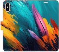 iSaprio flip puzdro Orange Paint 02 na iPhone X/XS - Kryt na mobil