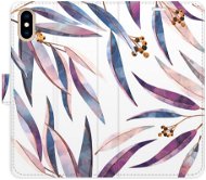 iSaprio flip pouzdro Ornamental Leaves pro iPhone X/XS - Phone Cover