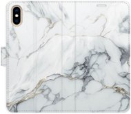 iSaprio flip pouzdro SilverMarble 15 pro iPhone X/XS - Phone Cover