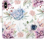 iSaprio flip pouzdro Succulents Pattern pro iPhone X/XS - Phone Cover