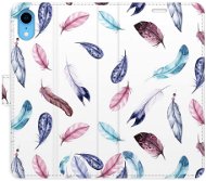 iSaprio flip pouzdro Colorful Feathers pro iPhone XR - Phone Cover