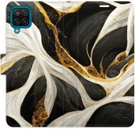iSaprio flip puzdro BlackGold Marble pre Samsung Galaxy A12 - Kryt na mobil