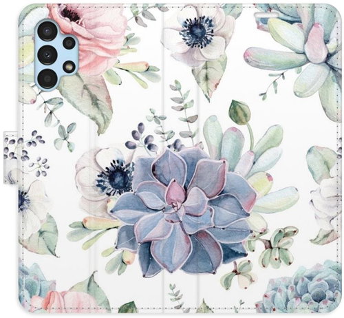 iSaprio flip pouzdro Succulents pro Samsung Galaxy A13 / A13 5G - Phone Cover - Main image