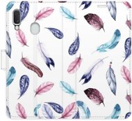 iSaprio flip pouzdro Colorful Feathers pro Samsung Galaxy A20e - Phone Cover