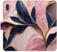iSaprio flip pouzdro Pink Leaves pro Samsung Galaxy A20e - Phone Cover