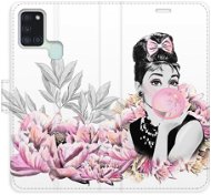 Phone Cover iSaprio flip pouzdro Girl with bubble pro Samsung Galaxy A21s - Kryt na mobil