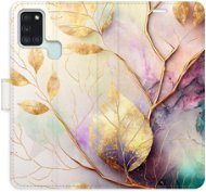 iSaprio flip pouzdro Gold Leaves 02 pro Samsung Galaxy A21s - Phone Cover