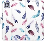 iSaprio flip pouzdro Colorful Feathers pro Samsung Galaxy A22 5G - Phone Cover