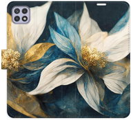 iSaprio flip pouzdro Gold Flowers pro Samsung Galaxy A22 5G - Phone Cover