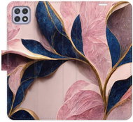 iSaprio flip case Pink Leaves for Samsung Galaxy A22 5G - Phone Cover