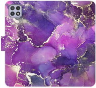 iSaprio flip case Purple Marble for Samsung Galaxy A22 5G - Phone Cover