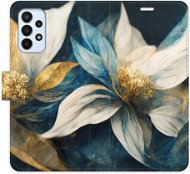 iSaprio flip pouzdro Gold Flowers pro Samsung Galaxy A23 / A23 5G - Phone Cover