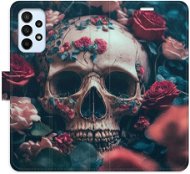 iSaprio flip pouzdro Skull in Roses 02 pro Samsung Galaxy A23 / A23 5G - Phone Cover