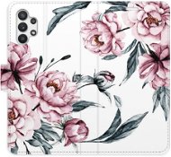 Kryt na mobil iSaprio flip puzdro Pink Flowers na Samsung Galaxy A32 - Kryt na mobil