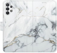 iSaprio flip pouzdro SilverMarble 15 pro Samsung Galaxy A32 5G - Phone Cover