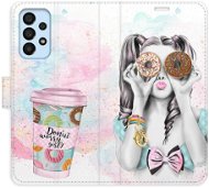 iSaprio flip pouzdro Donut Worry Girl pro Samsung Galaxy A33 5G - Phone Cover