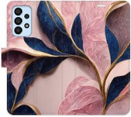 iSaprio flip puzdro Pink Leaves pre Samsung Galaxy A33 5G - Kryt na mobil