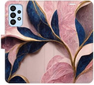 iSaprio flip case Pink Leaves for Samsung Galaxy A33 5G - Phone Cover