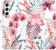 iSaprio flip pouzdro Pink Flowers 02 pro Samsung Galaxy A34 5G - Phone Cover