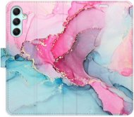 iSaprio flip puzdro PinkBlue Marble pre Samsung Galaxy A34 5G - Kryt na mobil