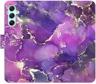iSaprio flip case Purple Marble for Samsung Galaxy A34 5G - Phone Cover