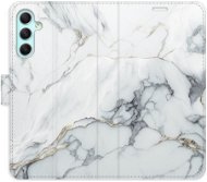iSaprio flip pouzdro SilverMarble 15 pro Samsung Galaxy A34 5G - Phone Cover
