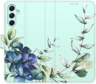 iSaprio flip pouzdro Blue Flowers pro Samsung Galaxy A34 5G - Phone Cover