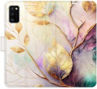 iSaprio flip puzdro Gold Leaves 02 pre Samsung Galaxy A41 - Kryt na mobil