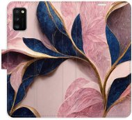 Kryt na mobil iSaprio flip puzdro Pink Leaves pre Samsung Galaxy A41 - Kryt na mobil
