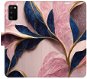 Kryt na mobil iSaprio flip puzdro Pink Leaves pre Samsung Galaxy A41 - Kryt na mobil