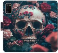 iSaprio flip pouzdro Skull in Roses 02 pro Samsung Galaxy A41 - Phone Cover