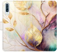 iSaprio flip pouzdro Gold Leaves 02 pro Samsung Galaxy A50 - Phone Cover