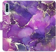 Kryt na mobil iSaprio flip puzdro Purple Marble pre Samsung Galaxy A50 - Kryt na mobil