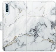 iSaprio flip pouzdro SilverMarble 15 pro Samsung Galaxy A50 - Phone Cover