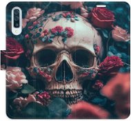 Kryt na mobil iSaprio flip puzdro Skull in Roses 02 pre Samsung Galaxy A50 - Kryt na mobil
