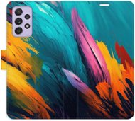 iSaprio flip pouzdro Orange Paint 02 pro Samsung Galaxy A52 / A52 5G / A52s - Phone Cover