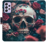 iSaprio flip puzdro Skull in Roses 02 pre Samsung Galaxy A52/A52 5G/A52s - Kryt na mobil