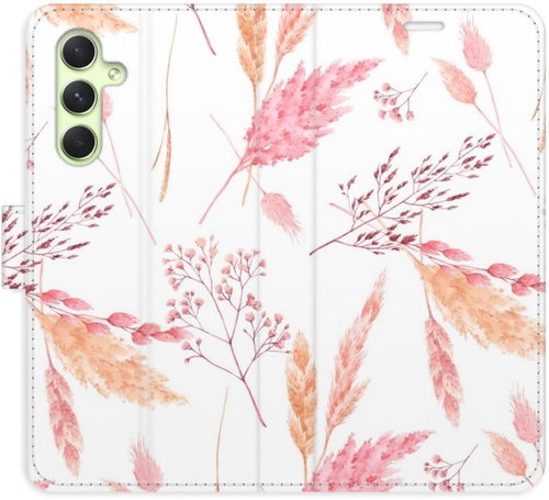 iSaprio flip pouzdro Ornamental Flowers pro Samsung Galaxy A54 5G - Phone Cover - Main image