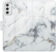 Phone Cover iSaprio flip pouzdro SilverMarble 15 pro Samsung Galaxy M52 5G - Kryt na mobil