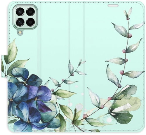 iSaprio flip pouzdro Blue Flowers pro Samsung Galaxy M53 5G - Phone Cover - Main image