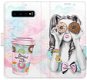 Phone Cover iSaprio flip pouzdro Donut Worry Girl pro Samsung Galaxy S10 - Kryt na mobil