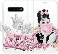 Kryt na mobil iSaprio flip puzdro Girl with bubble na Samsung Galaxy S10 - Kryt na mobil