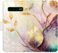 iSaprio flip pouzdro Gold Leaves 02 pro Samsung Galaxy S10 - Phone Cover