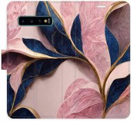 iSaprio flip pouzdro Pink Leaves pro Samsung Galaxy S10 - Phone Cover