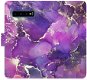 Kryt na mobil iSaprio flip puzdro Purple Marble pre Samsung Galaxy S10 - Kryt na mobil