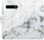 Kryt na mobil iSaprio flip puzdro SilverMarble 15 pre Samsung Galaxy S10 - Kryt na mobil
