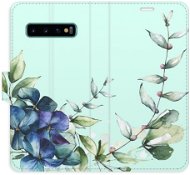 Phone Cover iSaprio flip pouzdro Blue Flowers pro Samsung Galaxy S10 - Kryt na mobil