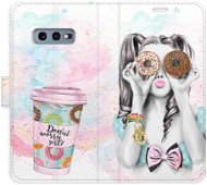 iSaprio flip pouzdro Donut Worry Girl pro Samsung Galaxy S10e - Phone Cover