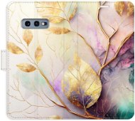 iSaprio flip pouzdro Gold Leaves 02 pro Samsung Galaxy S10e - Phone Cover