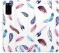 Kryt na mobil iSaprio flip puzdro Colorful Feathers na Samsung Galaxy S20 - Kryt na mobil